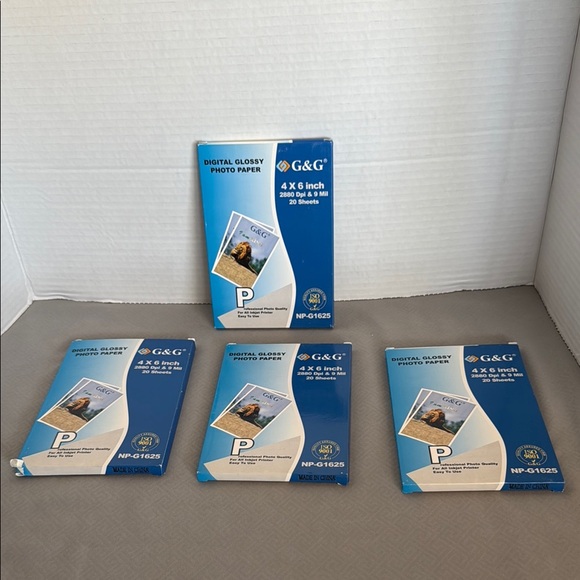 G&G Other - Lot of 4 Boxes G&G Digital Glossy Photo Paper 4x6 Inch 2880 Dpi 20 Sheets in box